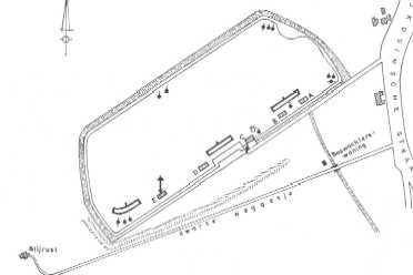 Plattegrond Ockenburg met opstelling verdedigingstroepen